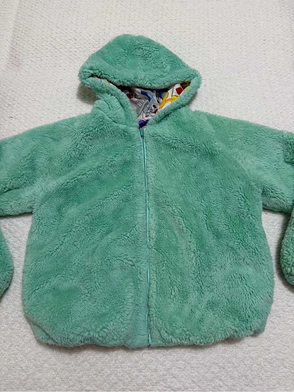 Looney Tunes x Members Only Reversible Jacket Cropped Fit Women’s Size Medium - Picture 3 of 11
